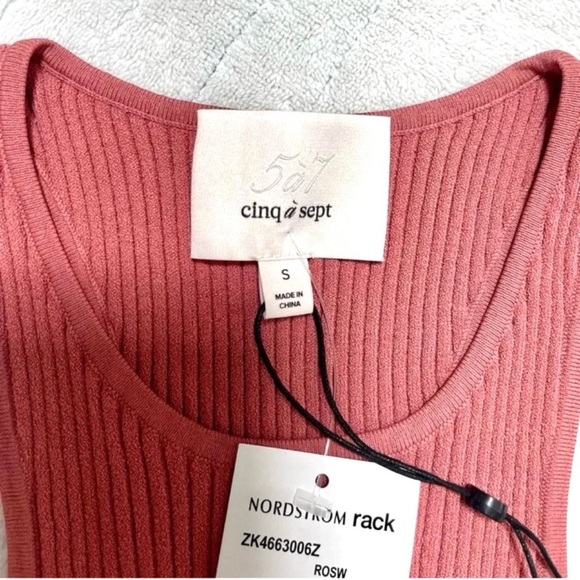 Cinq a Sept Asymmetrical Knit Ribbed Top - Picture 2 of 5